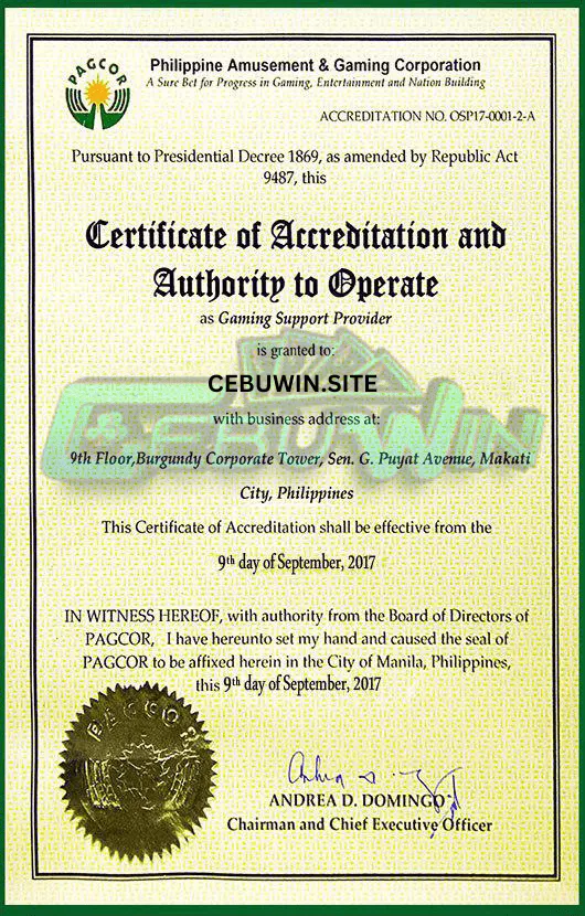 CEBUWIN LICENSE